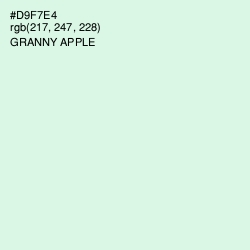 #D9F7E4 - Granny Apple Color Image